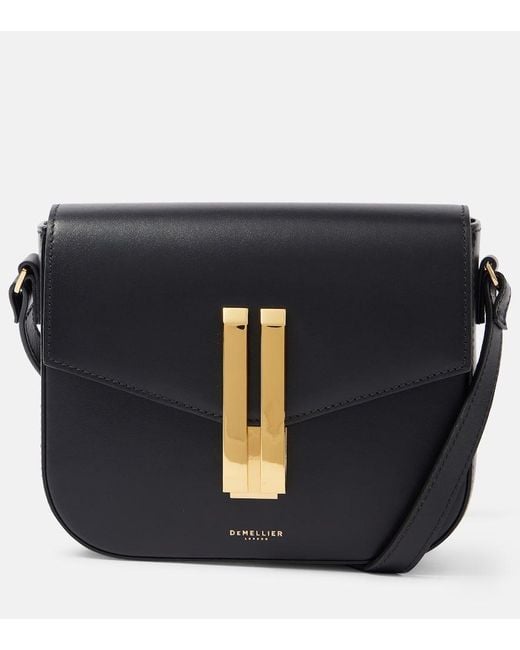 DeMellier London Black Vancouver Small Leather Shoulder Bag
