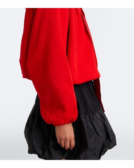 Patou Red Cotton Zip-Up Hoodie