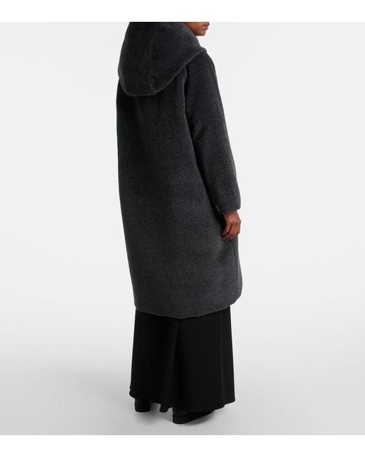 Max Mara Black Cube Orion Alpaca And Wool Down Coat