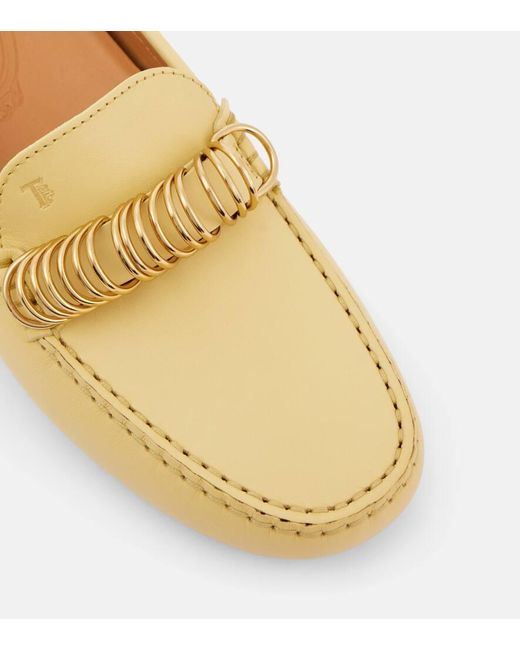 Tod's Natural Mokassins Gommino Aus Leder