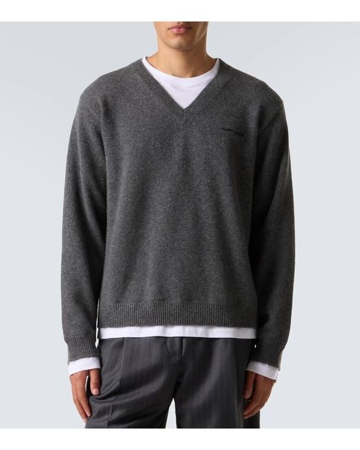 Jersey De Cachemir A Capas Miu Miu de hombre de color Gray