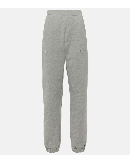 The Attico Gray Penny Cotton Jersey Sweatpants