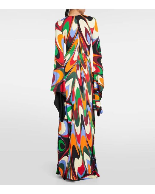 Emilio Pucci Red Onde Jersey Gown