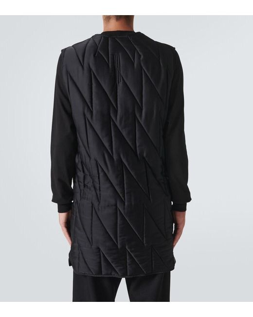 Rick Owens Black Quilted Puffer Vest for men