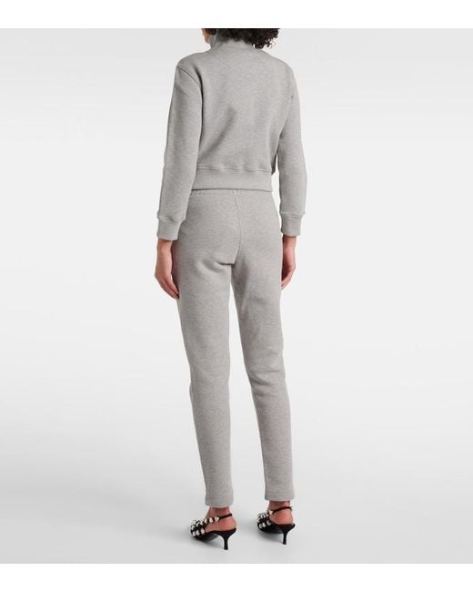 The Attico Gray Cotton Fleece Track Jacket