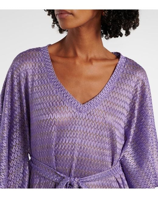 Melissa Odabash Purple June Kaftan