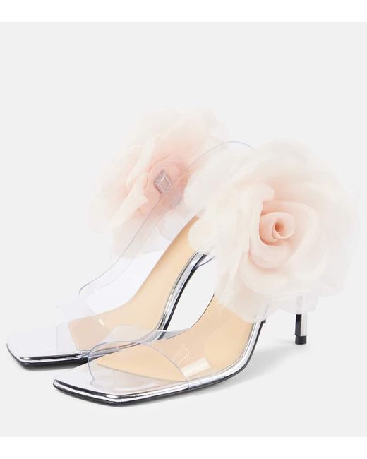 Magda Butrym Natural Floral-applique Pvc And Leather Sandals