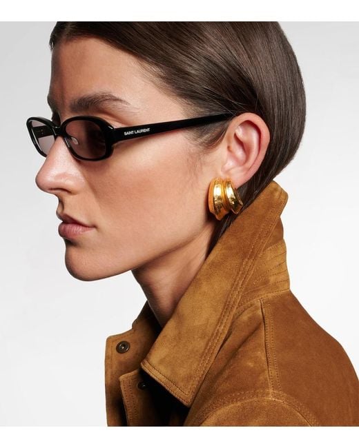 Saint Laurent Brown Sl 872 Erin Rectangular Sunglasses