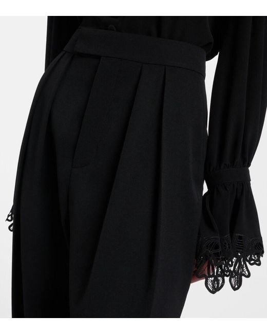 Chloé Black Virgin Wool Balloon Pants