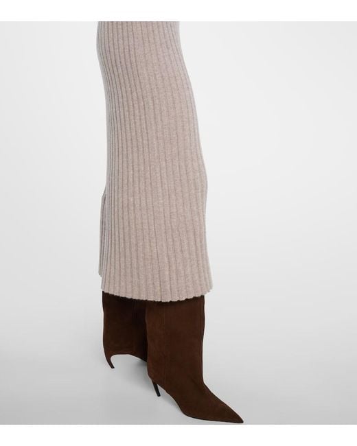 Jardin Des Orangers Natural Knitted Cashmere Polo Dress