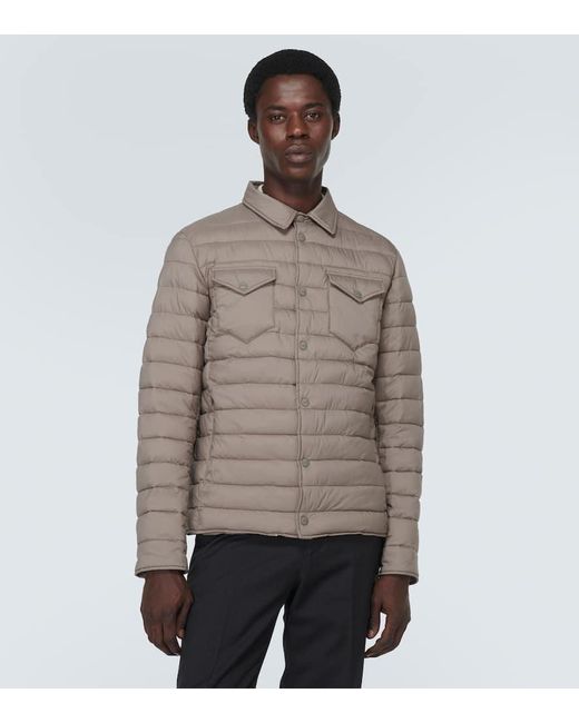Herno Gray La Camicia Quilted Jacket for men