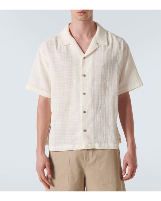 Camisa bowling de algodon FRAME de hombre de color White