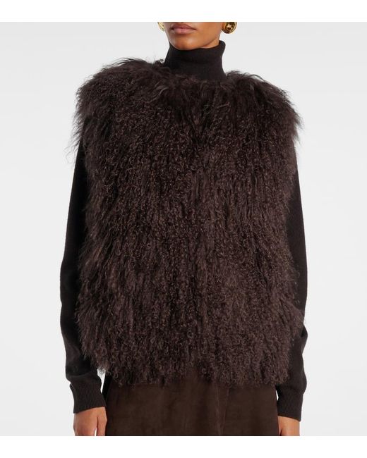 Chaleco De Borrego Yves Salomon de color Black