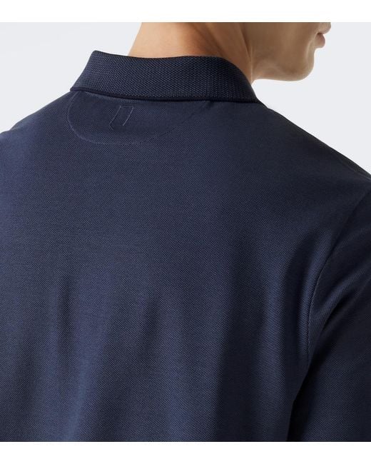 Canali Blue Cotton Polo Shirt for men