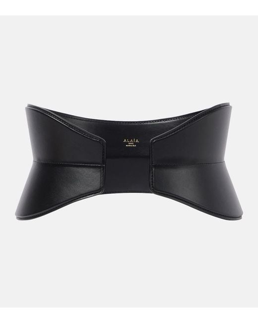 Alaïa Blue Flex Wide Leather Belt