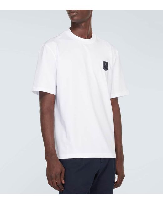 Brunello Cucinelli Besticktes T-Shirt in White für Herren