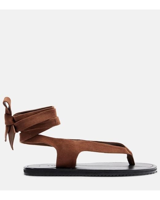 A.Emery Brown Elmer Suede Thong Sandals