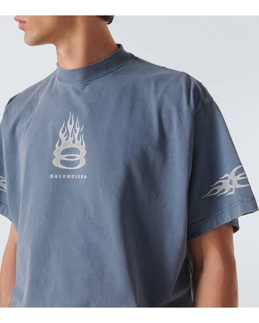 Balenciaga バレンシアガ / Burning Unity cotton jersey Tee Balenciaga Burning Unity Oversized T-Shirt | Saks Fifth Avenue