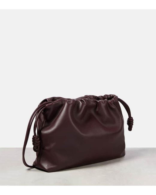 Loewe Purple Clutch Flamenco Large Aus Leder