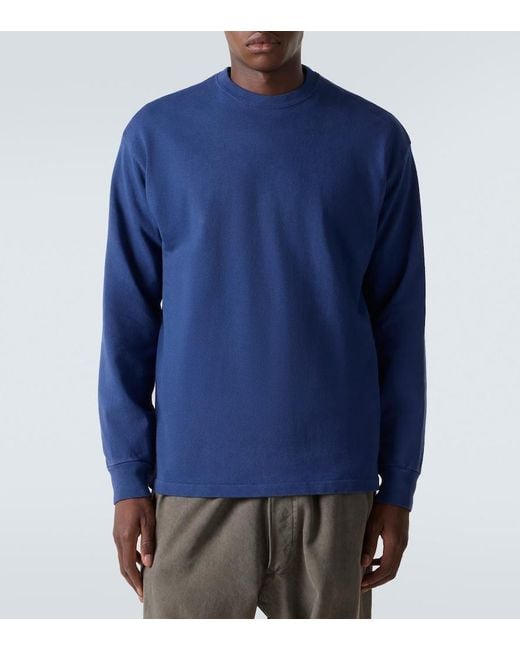 A.PRESSE Blue Vintage Cotton Jersey T-Shirt for men