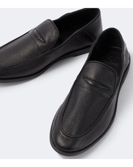 George Cleverley Black Leather Loafers for men