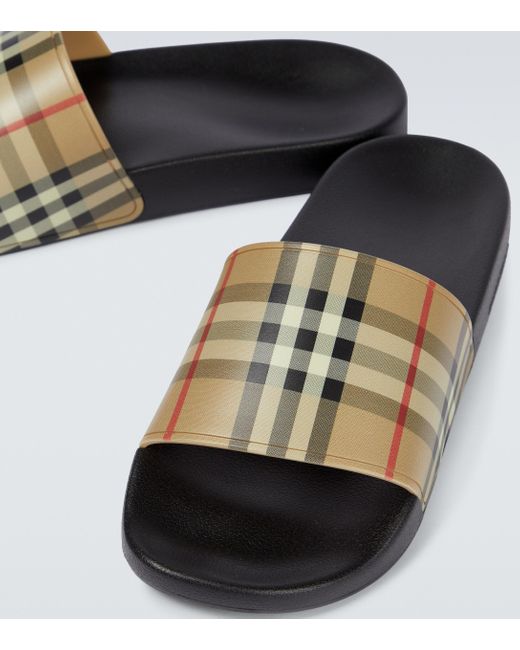 Sandales Vintage Check Burberry pour homme en coloris Neutre | Lyst