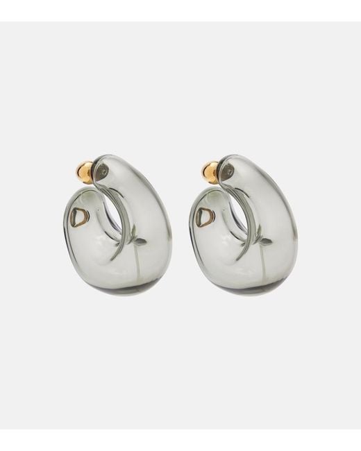 Alaïa Metallic Bubble Hoop Earrings