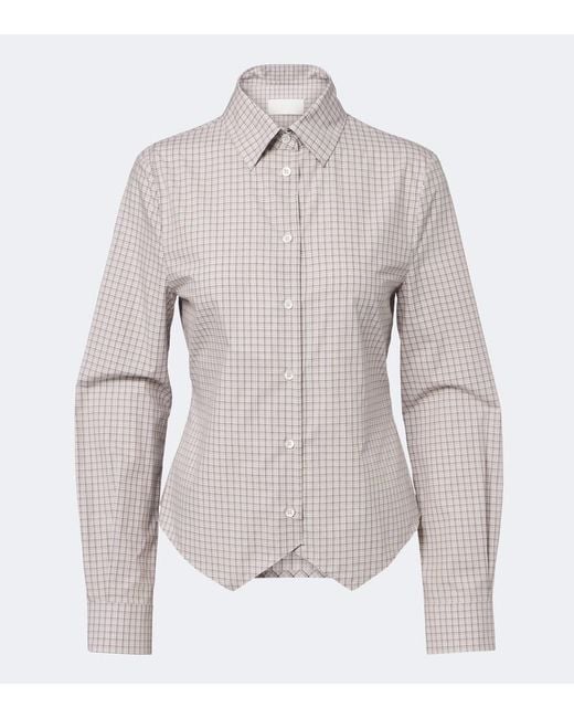 Maison Margiela Gray Checked Cotton Shirt