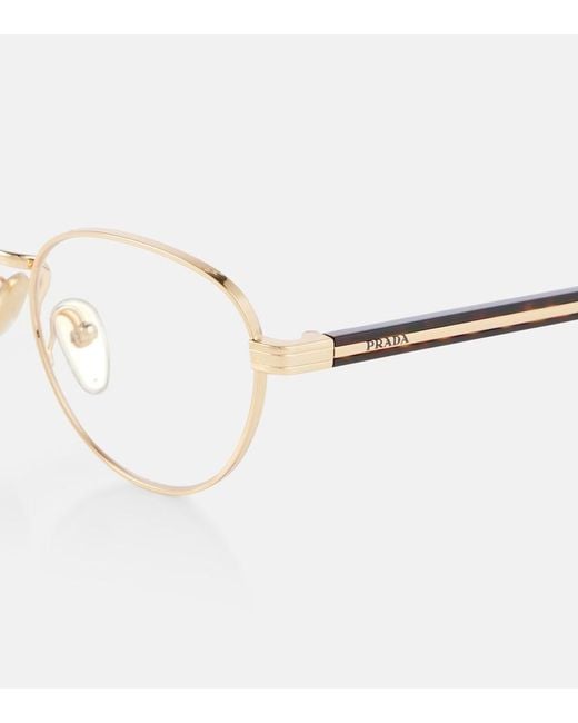 Prada Metallic Round Sunglasses