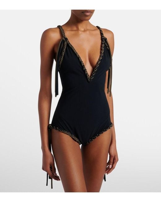 Bottega Veneta Black Knot-Detail Swimsuit