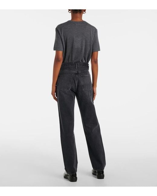 Agolde Blue '90S Pinch Waist High-Rise Straight Jeans