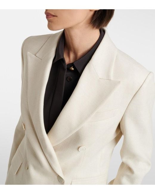 Eleventy Natural Wool, Silk And Linen-Blend Blazer