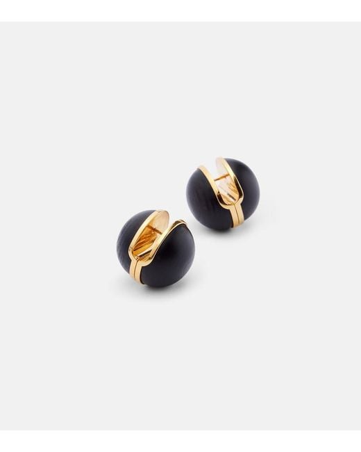 Alaïa Blue Sphere Wood Earrings