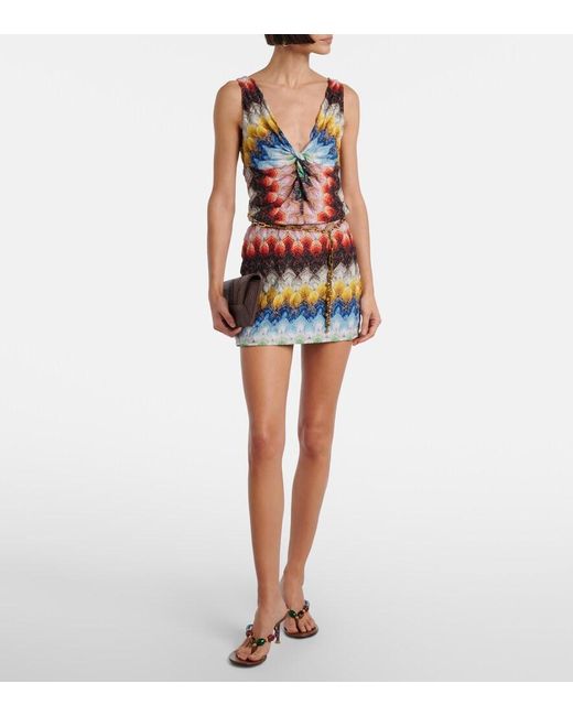 Missoni Multicolor Gathered Lame Top