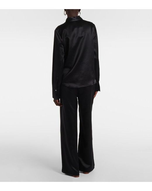 Asceno Black Tulum Silk And Wool Shirt