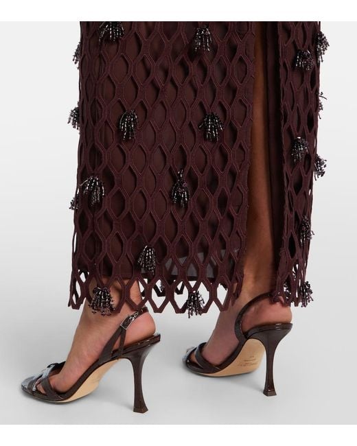 Jonathan Simkhai Purple Beaded Maxi Dress