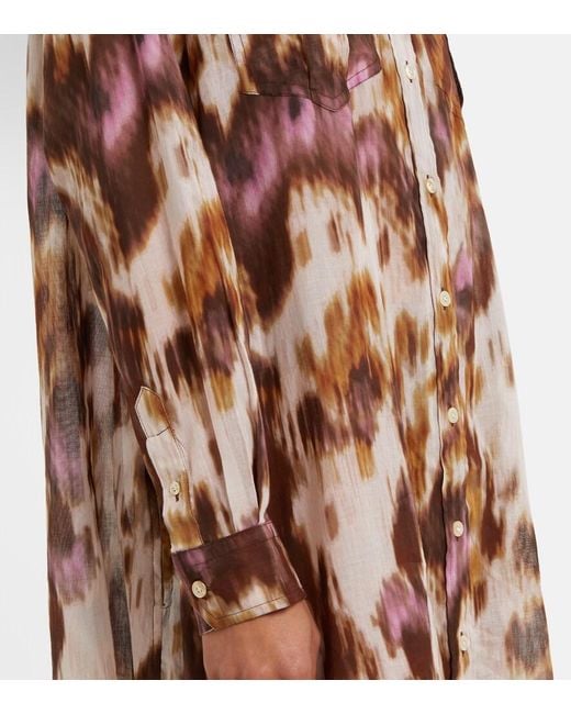 Isabel Marant Multicolor Elaine Printed Cotton Shirt Dress