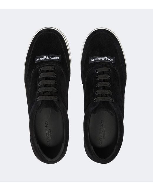 Dolce & Gabbana Black Suede Sneakers for men