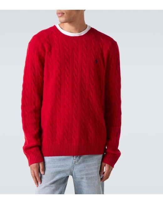 Polo Ralph Lauren Pullover Aus Wolle Und Kaschmir in Red für Herren