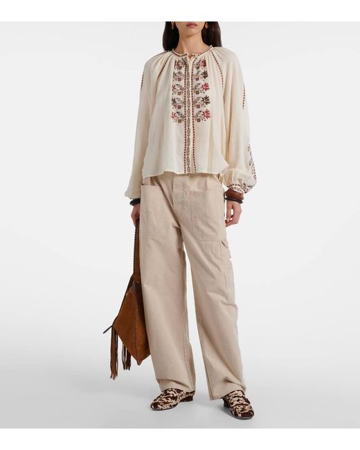 Mocasines Penny De Pelo De Becerro Estampados Farm Rio de color Brown