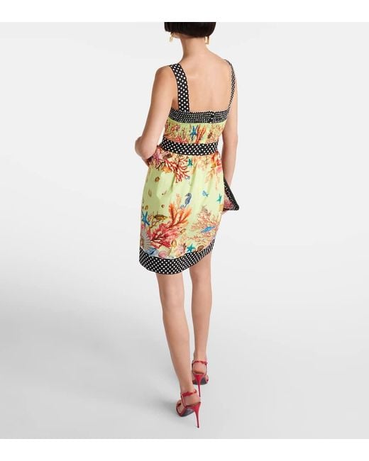 Vestido corto Capri de algodon estampado Dolce & Gabbana de color Multicolor