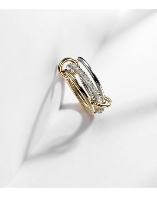 Spinelli Kilcollin White Tigris Sg 18Kt And Sterling Ring With Diamonds