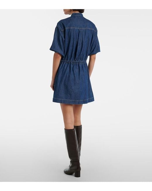Veronica Beard Blue Akerman Denim Minidress