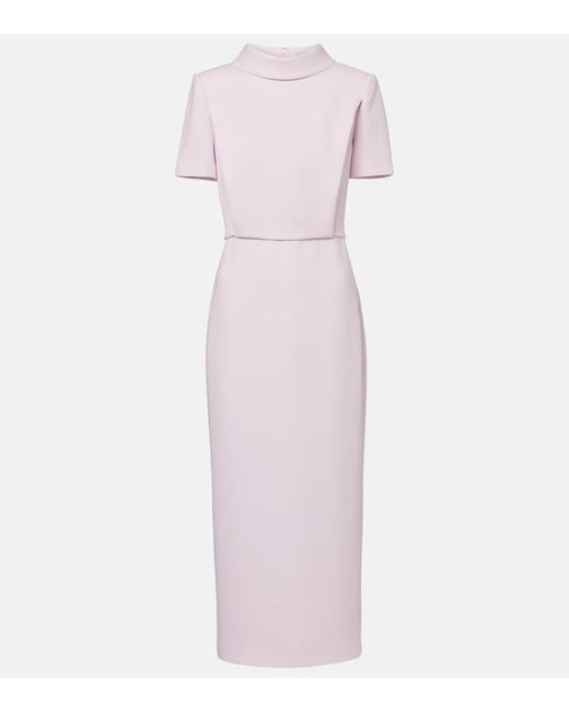 Roland Mouret Purple Cady Midi Dress