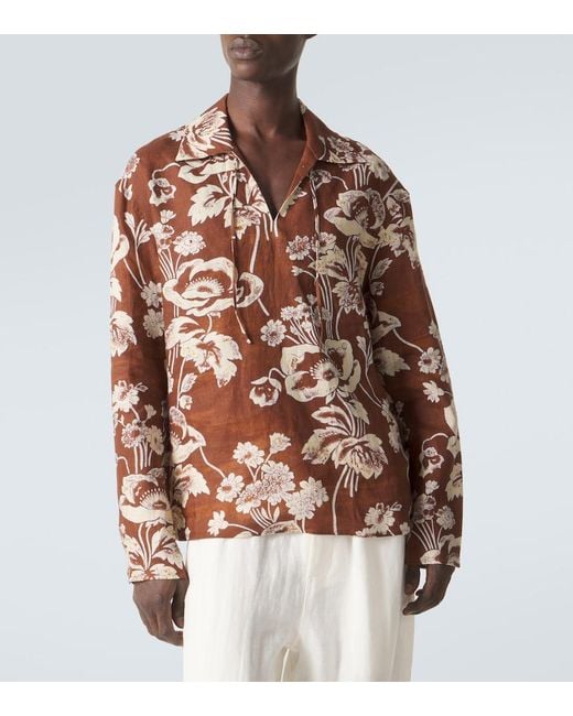 Camicia di Commas in Brown da Uomo