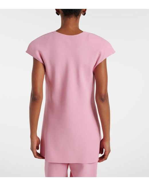 Valentino Pink Cady Couture Draped Top