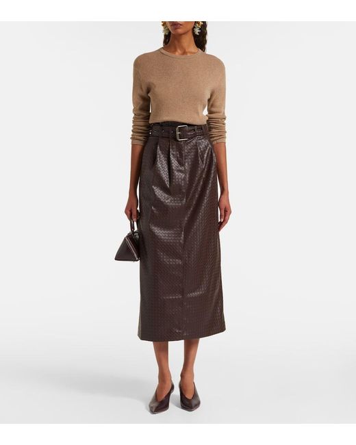 Gonna Midi Anatta Con Cintura di ROTATE BIRGER CHRISTENSEN in Brown