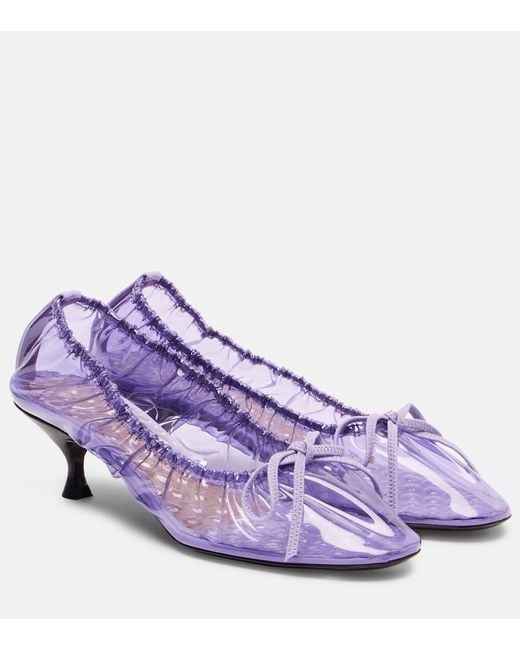 Herbert Levine Purple Rain Check 50 Pvc Pumps