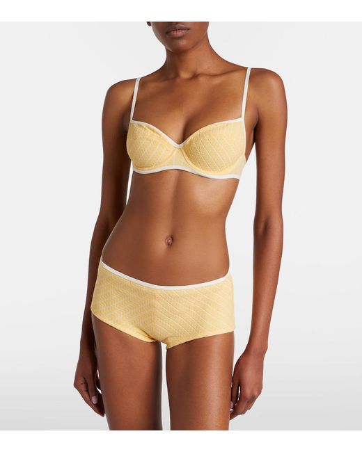 Eres Natural Coconut Striped Bikini Top