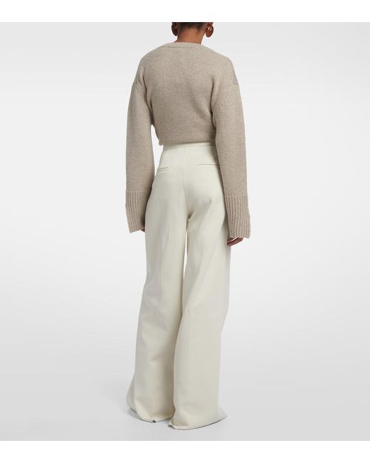 Pantalones anchos Zinnia de jersey Max Mara de color White
